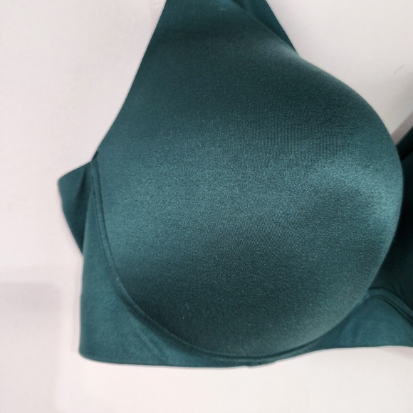 Cacique Lane Bryant Emerald Green Lightly Lined No Wire Bra 46DD Bra - Picture 4 of 7